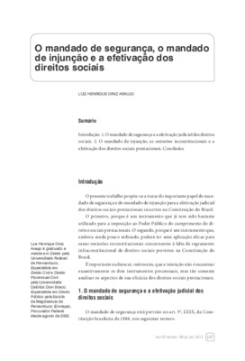 <BR>Data: 07/2013<BR>Fonte: Revista de informação legislativa, v. 50, n. 199, p. 227-235, jul./set. 2013.<BR>Parte de: ->Revista de informação legislativa : v. 50, n. 199 (jul./set. 2013)<BR>Responsabilidade: Luiz Henrique Diniz Araújo<BR>Endereço para ci