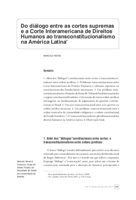 <BR>Data: 01/2014<BR>Fonte: Revista de informação legislativa, v. 51, n. 201, p. 193-214, jan./mar. 2014.<BR>Conteúdo: Um problema transconstitucional entre o Estatuto de Roma do Tribunal Penal Internacional e o regime constitucionalista brasileiro -- Inv