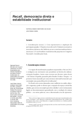 <BR>Data: 04/2014<BR>Fonte: Revista de informação legislativa, v. 51, n. 202, p. 43-57, abr./jun. 2014.<BR>Parte de: ->Revista de informação legislativa : v. 51, n. 202 (abr./jun. 2014)<BR>Responsabilidade: Raphael Ramos Monteiro de Souza, José Ribas Viei