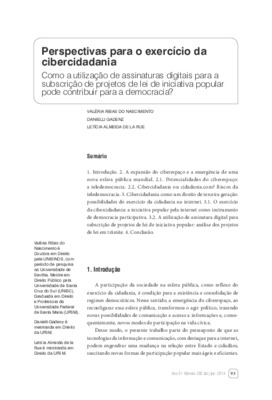 <BR>Data: 04/2014<BR>Fonte: Revista de informação legislativa, v. 51, n. 202, p. 93-114, abr./jun. 2014.<BR>Parte de: ->Revista de informação legislativa : v. 51, n. 202 (abr./jun. 2014)<BR>Responsabilidade: Valéria Ribas do Nascimento, Danielli Gadenz, L