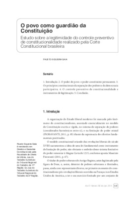 <BR>Data: 04/2014<BR>Fonte: Revista de informação legislativa, v. 51, n. 202, p. 145-157, abr./jun. 2014.<BR>Parte de: ->Revista de informação legislativa : v. 51, n. 202 (abr./jun. 2014)<BR>Responsabilidade: Fausto Siqueira Gaia<BR>Endereço para citar es