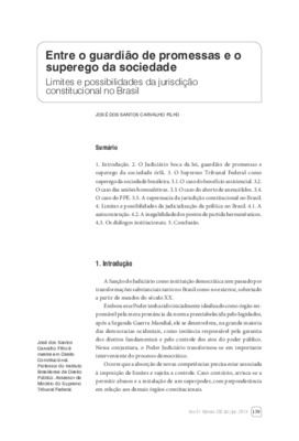 <BR>Data: 04/2014<BR>Fonte: Revista de informação legislativa, v. 51, n. 202, p. 159-179, abr./jun. 2014.<BR>Parte de: ->Revista de informação legislativa : v. 51, n. 202 (abr./jun. 2014)<BR>Responsabilidade: José dos Santos Carvalho Filho<BR>Endereço par