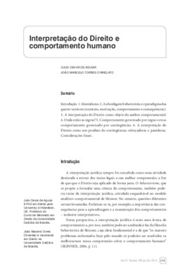 <BR>Data: 2014<BR>Fonte: Revista de Informação Legislativa, v. 51, n. 203, p. 111-125, jul./set. 2014.<BR>Responsabilidade: Julio Cesar de Aguiar, João Marcelo Torres Chinelato<BR>Endereço para citar este documento: -www2.senado.gov.br/bdsf/ite