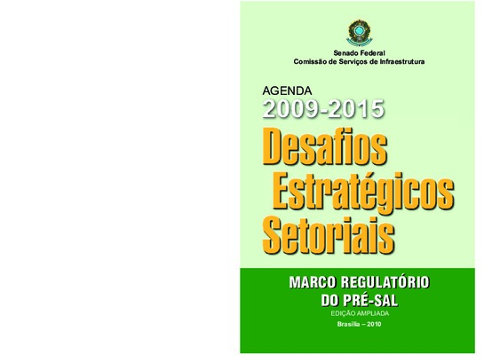 <BR>Data: 2010<BR>Conteúdo: Extrato das audiências públicas -- Painel 1: Regime de partilha -- Painel 2: Criação da Petro-sal -- Painel 3: Fundo social -- Painel 4: Capitalização da Petrobrás -- Nota técnica da Petrobrás -- Pronunciamento do Senador Ferna