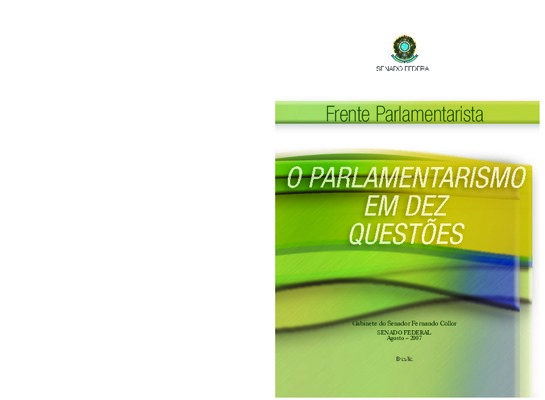 <BR>Data: 2007<BR>Conteúdo: PEC n. 31, de 2007, institui o sistema parlamentar de governo e dá outras providências.<BR>Endereço para citar este documento: ->www2.senado.leg.br/bdsf/item/id/243029