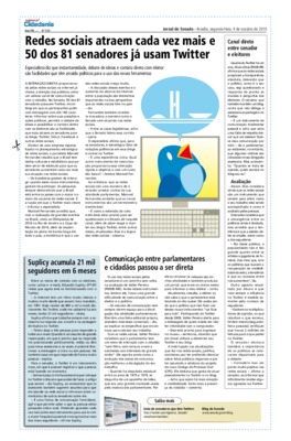 <BR>Data: 04/10/2010<BR>Fonte: Jornal do Senado, v. 8, n. 323, 4 out. 2010. Especial Cidadania<BR>Endereço para citar este documento: -www2.senado.leg.br/bdsf/item/id/192422->www2.senado.leg.br/bdsf/item/id/192422