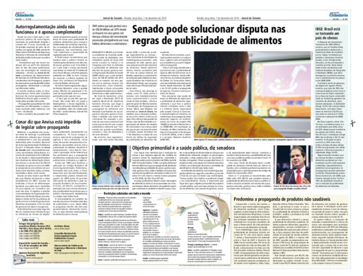 <BR>Data: 07/12/2010<BR>Fonte: Jornal do Senado, v. 8, n. 332, 7 dez. 2010. Especial Cidadania<BR>Endereço para citar este documento: -www2.senado.leg.br/bdsf/item/id/193078->www2.senado.leg.br/bdsf/item/id/193078