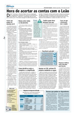 <BR>Data: 22/03/2011<BR>Fonte: Jornal do Senado, v. 9, n. 339, 22 mar. 2011. Especial Cidadania<BR>Endereço para citar este documento: -www2.senado.leg.br/bdsf/item/id/199044->www2.senado.leg.br/bdsf/item/id/199044