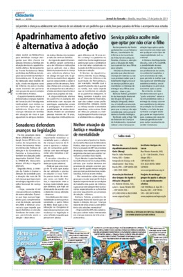 <BR>Data: 21/06/2011<BR>Fonte: Jornal do Senado, v. 9, n. 352, 21 jun. 2011. Especial Cidadania<BR>Endereço para citar este documento: -www2.senado.leg.br/bdsf/item/id/215790->www2.senado.leg.br/bdsf/item/id/215790