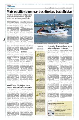 <BR>Data: 04/10/2011<BR>Fonte: Jornal do Senado, v. 9, n. 365, 4 out. 2011. Especial Cidadania.<BR>Endereço para citar este documento: -www2.senado.leg.br/bdsf/item/id/224225->www2.senado.leg.br/bdsf/item/id/224225