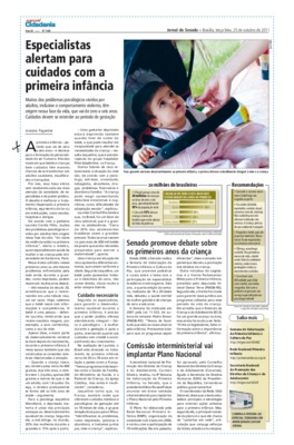 <BR>Data: 25/10/2011<BR>Fonte: Jornal do Senado, v. 9, n. 368, 25 out. 2011. Especial Cidadania<BR>Endereço para citar este documento: -www2.senado.leg.br/bdsf/item/id/225245->www2.senado.leg.br/bdsf/item/id/225245