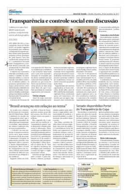 <BR>Data: 29/11/2011<BR>Fonte: Jornal do Senado, v. 9, n. 372, 29 nov. 2011. Especial Cidadania<BR>Endereço para citar este documento: -www2.senado.leg.br/bdsf/item/id/227965->www2.senado.leg.br/bdsf/item/id/227965