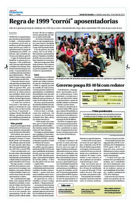 <BR>Data: 10/04/2012<BR>Fonte: Jornal do Senado, v. 10, n. 384, 10 abr. 2012. Especial Cidadania<BR>Endereço para citar este documento: -www2.senado.leg.br/bdsf/item/id/242333->www2.senado.leg.br/bdsf/item/id/242333