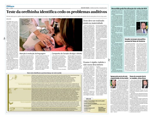 <BR>Data: 05/06/2012<BR>Fonte: Jornal do Senado, v. 10, n. 391, 05 jun. 2012. Especial Cidadania<BR>Endereço para citar este documento: -www2.senado.leg.br/bdsf/item/id/242503->www2.senado.leg.br/bdsf/item/id/242503