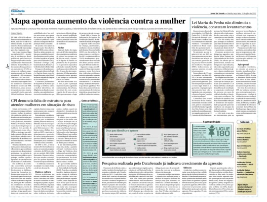 <BR>Data: 10/07/2012<BR>Fonte: Jornal do Senado, v. 10, n. 395, 10 jul. 2012. Especial Cidadania<BR>Endereço para citar este documento: -www2.senado.leg.br/bdsf/item/id/242674->www2.senado.leg.br/bdsf/item/id/242674