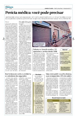 <BR>Data: 14/08/2012<BR>Fonte: Jornal do Senado, v. 10, n. 397, 14 ago. 2012. Especial Cidadania<BR>Endereço para citar este documento: -www2.senado.leg.br/bdsf/item/id/242965->www2.senado.leg.br/bdsf/item/id/242965