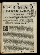 Sermaõ em dia de Pascoa pregado em Sancta Anna de Lisboa. - [Lisboa : s.n., 1620?]. - 12 p. ; 4º (19 cm)