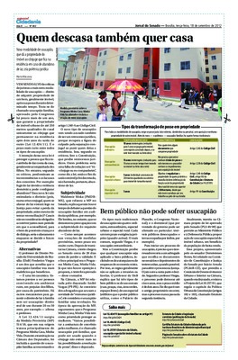 <BR>Data: 18/09/2012<BR>Fonte: Jornal do Senado, v. 10, n. 402, 18 set. 2012. Especial Cidadania<BR>Endereço para citar este documento: ->www2.senado.leg.br/bdsf/item/id/242992