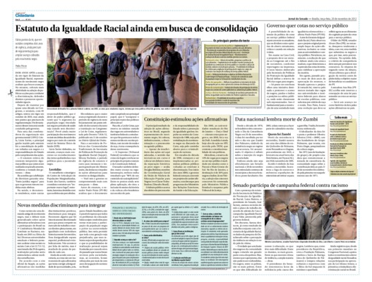 <BR>Data: 20/11/2012<BR>Fonte: Jornal do Senado, v. 10, n. 411, 20 nov. 2012. Especial Cidadania<BR>Endereço para citar este documento: ->www2.senado.leg.br/bdsf/item/id/243085