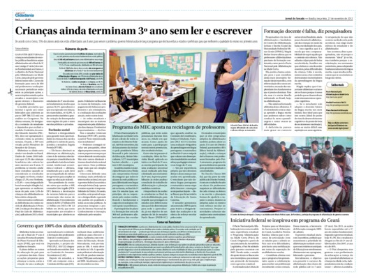 <BR>Data: 27/11/2012<BR>Fonte: Jornal do Senado, v. 10, n. 412, 27 nov. 2012. Especial Cidadania<BR>Endereço para citar este documento: -www2.senado.leg.br/bdsf/item/id/243086->www2.senado.leg.br/bdsf/item/id/243086