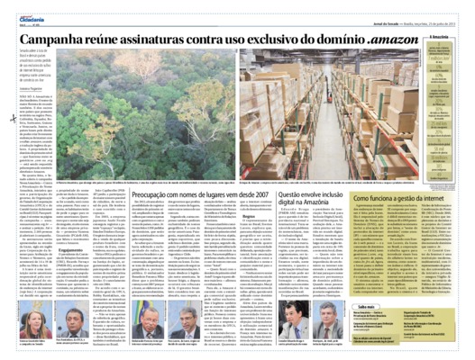 <BR>Data: 25/06/2013<BR>Conteúdo: Preocupação com nomes de lugares vem desde 2007 -- Questão envolve inclusão digital na Amazônia -- Questão envolve inclusão digital na Amazônia<BR>Responsabilidade: Joseana Paganine<BR>Endereço para citar este documento: 