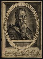 Ferdinandus Alvares dux dªAlvñ : Ferdinandus Alvares Hertogh van Alvae Veldtoverst van Philippeus den II, Koningb van Hispanien. - [S.l. : s.n., ca 1600?]. - 1 gravura : buril e água-forte, p&b ; 13x10,6 cm (imagem sem inscrição)