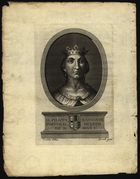 TABORDA, José da Cunha, 1766-1836<br/>D. Filippa, Rainha de Portugal, mulher de D. Ioão 1.º / Cunha delin. ; Quinto grav.. - [Lisboa : Philopatrica, entre 1806 e 1817] ([Lisboa: : Na Officina de Simão Thaddeo Ferreira]). - 1 gravura : buril e água-forte, p&b ; 16,6x10,8 cm (matriz)