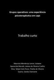   "O presente trabalho descreve e estuda as vivências do estágio realizado no Centro de Apoio Psicossocial, da cidade de Marialva – PR. Os objetivos deste estágio foram promover o contato com a realidade psicossocial comunitária e a