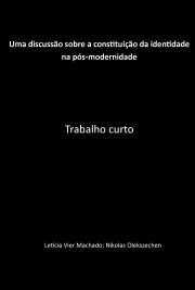   "A pós-modernidade é acompanhada de diversos traços, tais como: velocidade de informações, instantaneidade e falta de profundidade, dentre outros, que certamente interferem na subjetividade. O objetivo desta pesquisa