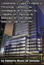   Construindo a culpa e evitando a prevenção: caminhos da investigação de acidentes do trabalho em empresas e município de porte médio, Botucatu, São Paulo, 19 Faculdade de Saúde Pública / Saúde Ambiental