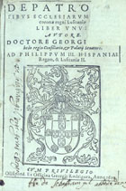 CABEDO, Jorge de, 15---ca 1603<br/>De patronatibus ecclesiarum regiae coronae Regni Lusitaniae : Liber unus / autore Georgio de Cabedo... - Olisipone : ex Officina Georgij Rodriguez, 1602. - [12], 249 [i.é 247], [33] p. ; 4º (20 cm)