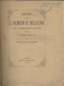 DIAZ DE BENJUMEA, Nicolas, 1829-1884<br/>Discurso sobre el -Palmerin de Inglaterra- y su verdadero autor / Nicolas Diaz Denjumea. - Lisboa : Impr. da Real Academia de Ciências, 1876. - 87 p. ; 29 cm