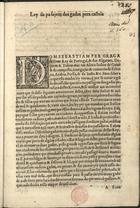 PORTUGAL.. Leis, decretos, etc.<br/>Ley da pasajem dos gados pera castela. - [S.l. : s.n., depois de 17 de Julho de 1564]. - [8] f. ; 2º (29 cm)