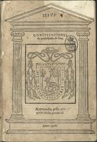 GOA. Arquidiocese<br/>Constituicones [sic] do Arcebispado de Goa, aprouadas pello primeiro cõcilio prouincial. - Goa : per Ioão de Endem, 8 Abril 1568. - [2], 99 [i.é 108], [11] f. ; 2º (29 cm)