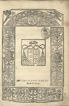 ALGARVE. Diocese<br/>Constituicoens do bispado do Algarue. - Lixboa : em casa de Germão galhar [sic]..., 1554. - [1 br., 10], lxxxxiiij, [1 br.] f. ; 2º (30 cm)