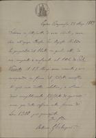 GHISLANZONI, Antonio, 1824-1893<br/>[Declaração de cedência de direitos a Augusto Machado] / Antonio Ghislanzoni. - [s.l.] <24 Mar. >1889. - [4] p.. - ([Espólio de Augusto Machado. Secção C: Compositor e maestro. Série 2: Contratos com editores, libretistas e produtores (1883-1913). Paola Vicente (1889)])