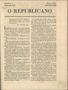 O republicano. - N. 1 (1848)-n. 5 (1848). - [Lisboa : s.n.], 1848. - 27 cm