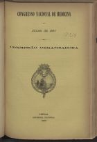 CONGRESSO NACIONAL DE MEDICINA, Lisboa, 1897<br/>Congresso Nacional de Medicina : commissão organisadora. - Lisboa : Imp. Nacional, 1896. - 18, [13] p. ; 25 cm