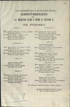 SAMPAIO, Francisco Ludovico de Sousa Freitas, 1810-1879<br/>Ode ao faustissimo dia 29 de Out. de 1845, anniversario do D. Fernando II / Francisco Ludovico de Souza Freitas Sampaio. - Lisboa : Typ. S. J. R. da Silva, 1845. - 1 p. ; fol.