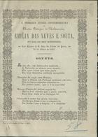 GANDRA, João Nogueira, 1788-1858<br/>Soneto à primeira actriz contemporanea no theatro portuguez de declamação Emilia das Neves e Sousa, no dia do seu beneficio no R. T. de S. João do Porto em 25 de Março de 1851 / João Nogueira Gandra. - Porto : Typ. Gandra, 1851. - 1 p. ; fol.