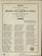 PALMEIRIM, Luís Augusto, 1825-1893<br/>Camões : poesia recitada pela actriz Emilia das Neves e Souza, no seu beneficio no Theatro de S. João do Porto em 1852 / Luiz Augusto Palmeirim. - Porto : [s.n.], 1852. - 1 p. ; fol.