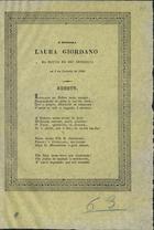 5 poesias á Srª Laura Giordano na noute do seu beneficio em 9 de Janeiro de 1853. - [S.l. : s.n.], 1853. - 5 f. ; fol.