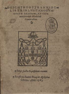 CADABAL GRAVIO CALIDONIO, pseud.<br/>De ichthyotyrannide liber in Lusitanorum regum gratiam et commendationem / à Cadabale Grauio editus. - [Lisboa] : ex officina Ioannis Blauij de Agrippina Colonia, 1563. - [8] f. : il. ; 4º (20 cm)