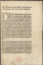 PORTUGAL.. Leis, decretos, etc.<br/>Ordenaçam sobre se nam lançarem has egoas a asnos e sobre ho capar dos sindeiros. - [Lixboa] : impressa aa custa de Luis Rodriguez, [depois de 7 de Agosto de 1549]. - [1] f. ; 2º (28 cm)