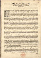 PORTUGAL.. Leis, decretos, etc.<br/>Aluara sobre os escriuaens Castelhanos. - [S.l. : s.n., depois de 5 de Outubro de 1591]. - [1] f. ; 2º (28 cm)