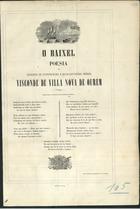 GUSMAO, José Mariano Holbeche Leal de, ca 18--<br/>O baixel : poesia ao regresso do sr. Visconde de Villa Nova de Ourem / José Marianno Holbeche Leal de Gusmão. - Lisboa : Imp. Nacional, [18--]. - 1 p. ; fol.