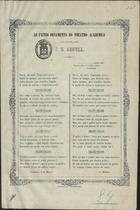 BELEM, António Manuel da Cunha, 1834-1905<br/>Poesia ao eximio ornamento do Theatro Academico / Antonio Manuel da Cunha Bellem. - Coimbra : Imp. da Universidade, 185-. - 1 p. ; fol.