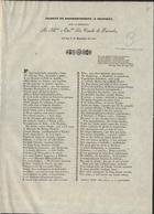 Tributo de reconhecimento e gratidão, que se offerece ao Sr. Conde do Farrobo no dia 31 de Dezembro de 1840. - Lisboa : Imp. de C. A. S. Carvalho, [184-]. - 1 p. ; 4º