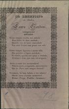 Soneto no beneficio da Srª Laura Giordani. - [S.l. : s.n.], 1853. - 1 p. ; fol.