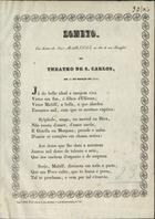 Soneto em honra da Srª Mabilli, no dia do seu beneficio no Th. de S. Carlos em 16 de Março de 1844. - Lisboa : Typ. A. J. Rocha, 1844. - fol.